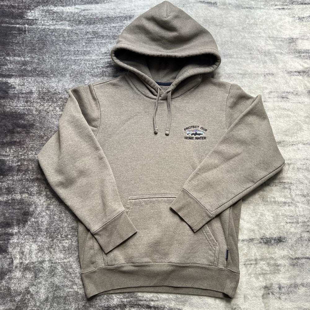 Patagonia Hoodie W S | M XS Gray Protect Our Home Water Uprisal Embroidered